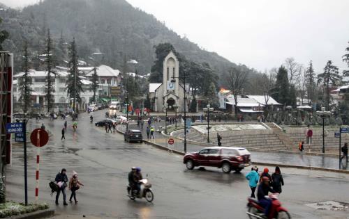 Tuyết rơi dày tại Sa Pa