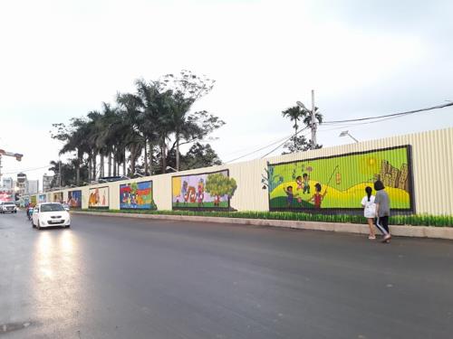 Độc đáo con đường tranh 3D dài nhất Việt Nam