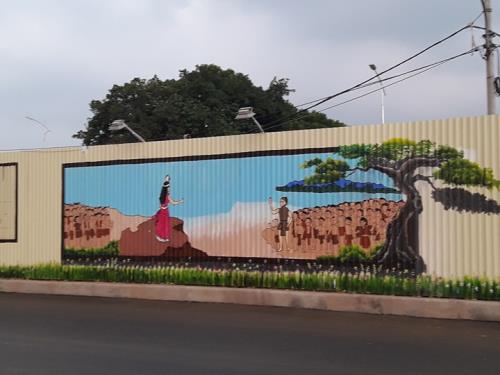 Độc đáo con đường tranh 3D dài nhất Việt Nam