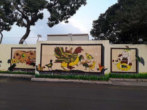 Độc đáo con đường tranh 3D dài nhất Việt Nam