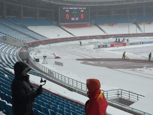 Những hình ảnh Sân vận động Thường Châu trước giờ bóng lăn