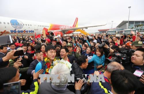  Đội tuyển U23 Việt Nam về nước trong sự đón tiếp nồng hậu 