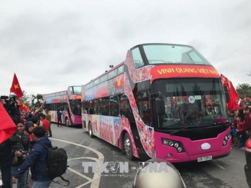  Đội tuyển U23 Việt Nam về nước trong sự đón tiếp nồng hậu 