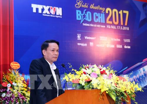 Lễ trao Giải báo chí Thông tấn xã Việt Nam 2017