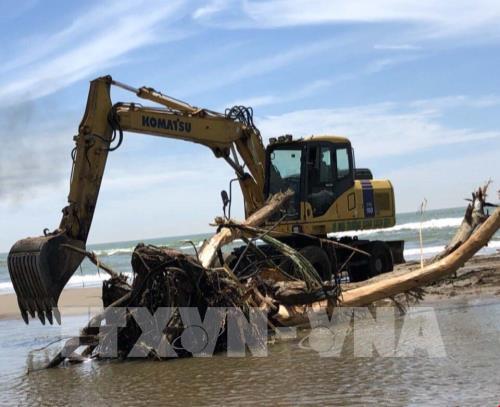 Biển Sầm Sơn bị rác bủa vây sau mưa lũ