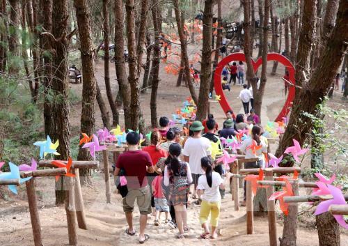 Hàng nghìn du khách đến tham quan Khu Du lịch sinh thái Đồi Thông