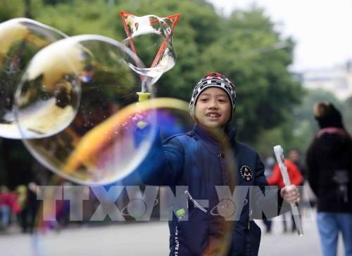 Người dân Thủ đô Hà Nội và du khách đón chào năm mới 2019