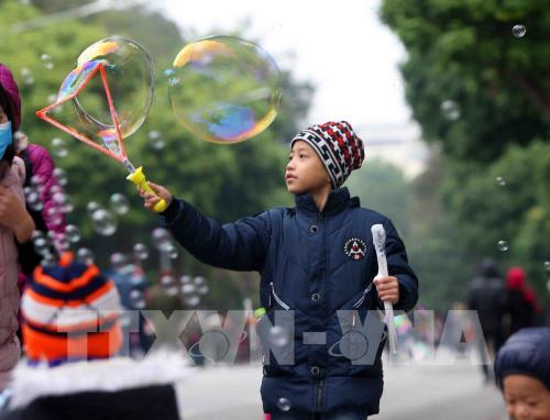 Người dân Thủ đô Hà Nội và du khách đón chào năm mới 2019