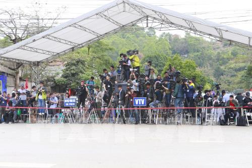 Không khí tại ga Đồng Đăng trước giờ tiễn Chủ tịch Triều Tiên Kim Jong-un 