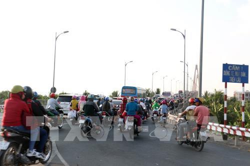 Cấm ô tô tải từ 3 trục trở lên lưu thông qua cầu Rạch Miễu hai ngày cuối tuần