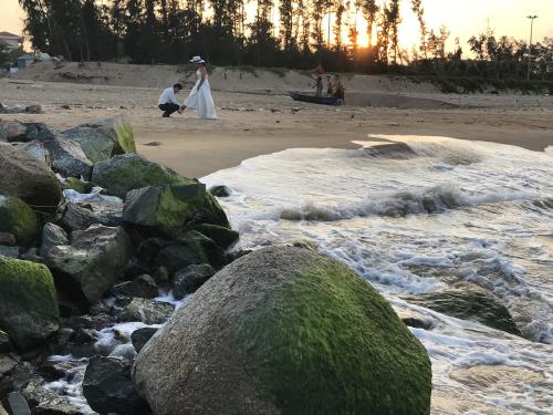 Đẹp ngỡ ngàng kè biển Đà Diễn