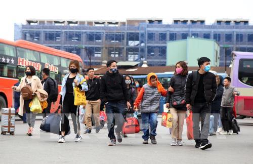 Người dân trở về thủ đô Hà Nội sau kỳ nghỉ tết Nguyên đán Canh Tý 2020 