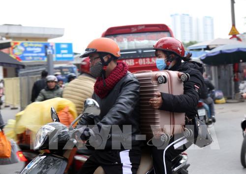 Người dân trở về thủ đô Hà Nội sau kỳ nghỉ tết Nguyên đán Canh Tý 2020 