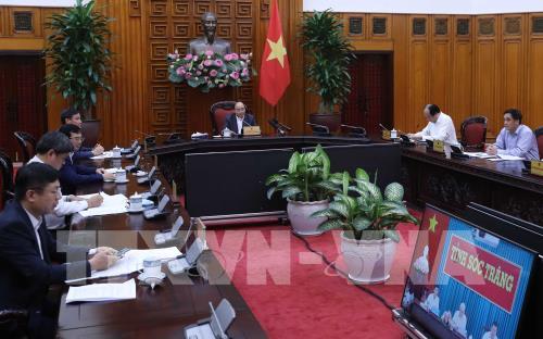Thủ tướng Nguyễn Xuân Phúc làm việc trực tuyến với tỉnh Sóc Trăng