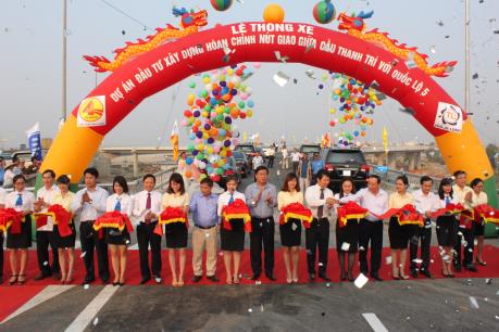 Chính thức thông xe nút giao cầu Thanh Trì với Quốc lộ 5