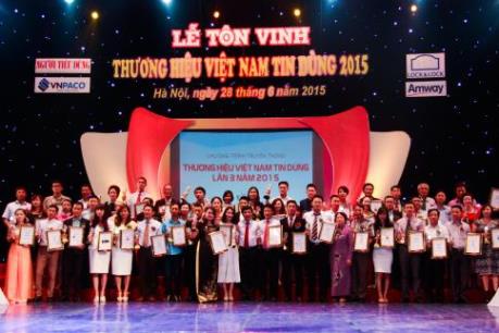 100 thương hiệu được vinh danh Giải “Tin và Dùng Việt Nam 2015"