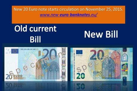 ECB chính thức lưu hành đồng 20 euro độ bảo mật cao