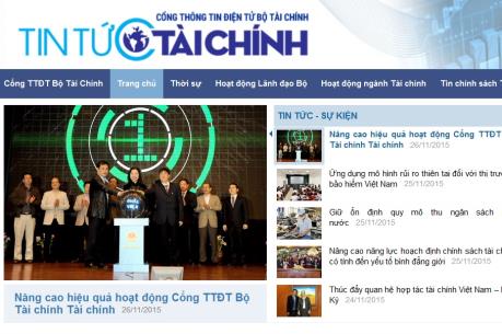 Khai trương giao diện mới Cổng Thông tin điện tử Bộ Tài chính