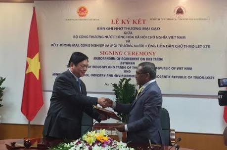Việt Nam và Timor Leste ký kết ghi nhớ thương mại mặt hàng gạo