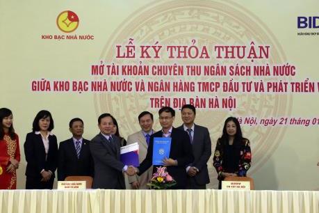 BIDV mở tài khoản thu ngân sách nhà nước tại Hà Nội