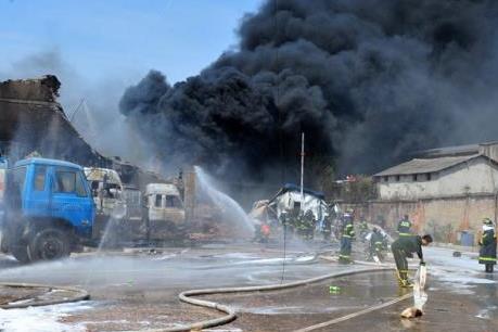 Cháy nhà máy hóa chất ở Đài Loan, 2 người bị thương nghiêm trọng