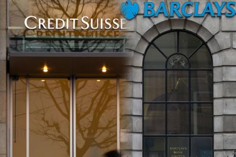 Ngân hàng Barclays và Credit Suisse bị phạt tiền vì các giao dịch chứng khoán ngầm