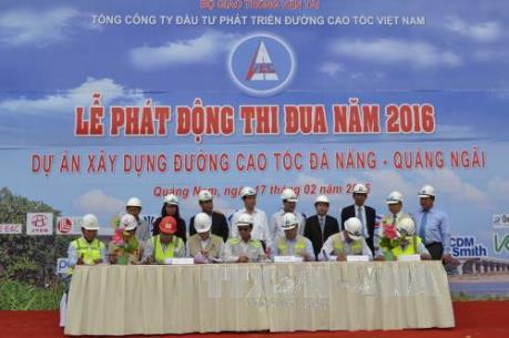 Thông xe đường cao tốc Đà Nẵng- Quảng Ngãi vào cuối năm 2016