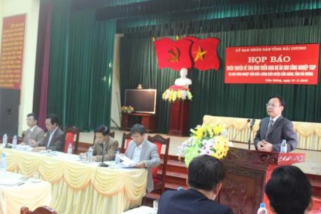 Hải Dương: Thông tin về việc triển khai Dự án KCN Cẩm Điền-Lương Điền