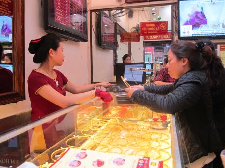 Giá vàng chiều 7/4 tiếp tục tăng nhẹ