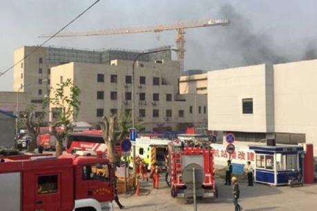 Hỏa hoạn tại sân bay quốc tế ở Thượng Hải (Trung Quốc) 