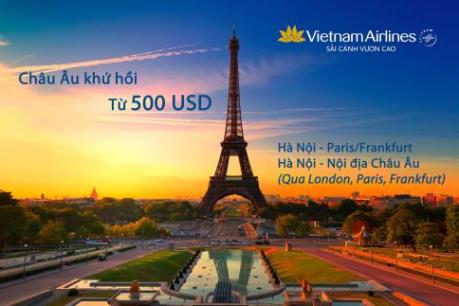Vietnam Airlines khuyến mãi đặc biệt đối với các đường bay tới châu Âu