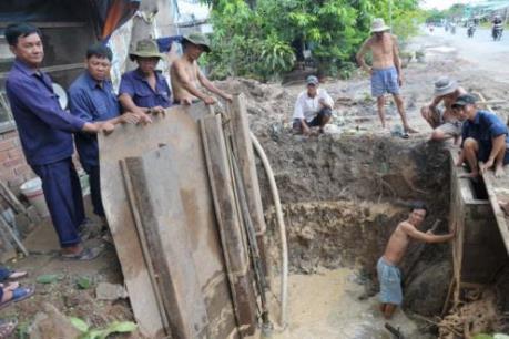 Vỡ tuyến ống chuyển tải Nhà máy nước BOO Đồng Tâm