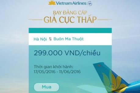 Vietnam Airlines ưu đãi cực khủng cho các hành trình nội địa