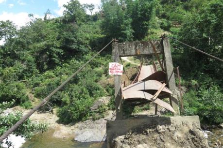 Nhiều cầu treo ở Lào Cai bị xuống cấp nghiêm trọng