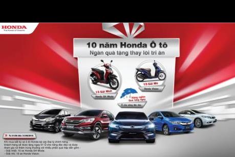Honda Việt Nam mạnh tay chi hơn 1 tỷ đồng cho khách mua ô tô