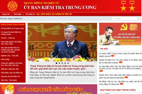 Khai trương trang thông tin điện tử Ủy ban Kiểm tra Trung ương