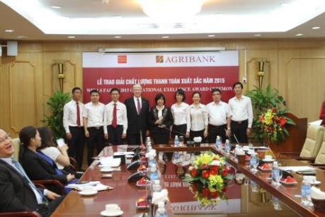Agribank nhận giải thưởng Chất lượng thanh toán quốc tế xuất sắc