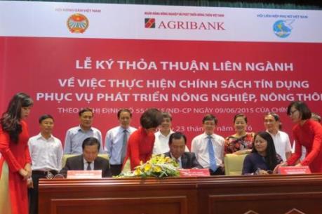 Agribank ký thoả thuận liên ngành triển khai Nghị định 55