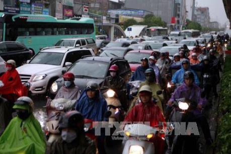 Mưa lớn tại Tp. Hồ Chí Minh gây ách tắc giao thông cục bộ