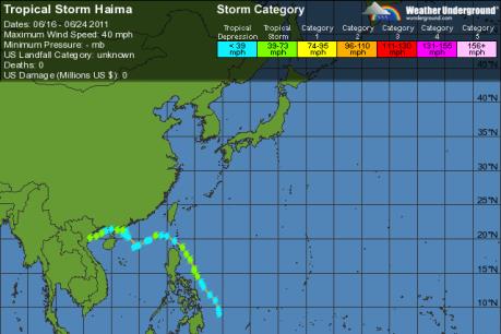 Siêu bão Haima hướng vào đảo Luzon của Phillippines