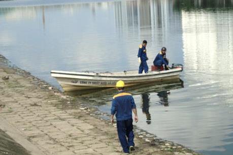 Không phát hiện thêm cá chết ở hồ Linh Đàm