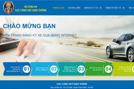 Thí điểm đăng ký xe ôtô qua mạng internet