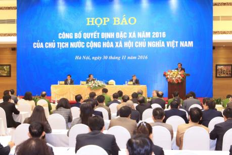 Họp báo công bố Quyết định đặc xá năm 2016