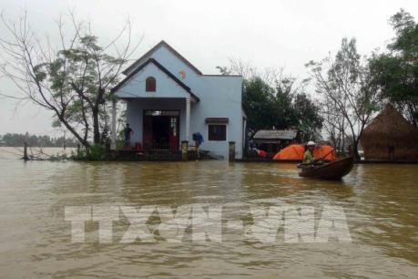 Quảng Ngãi: Hàng trăm ngôi nhà bị ngập, nhiều khu dân cư cô lập do mưa lũ