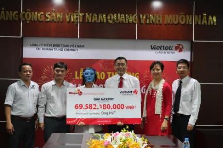 Vietlott trao thưởng giải Jackpot gần 70 tỷ đồng