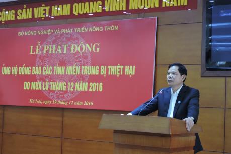 Bộ NN và PTNT phát động ủng hộ đồng bào miền Trung bị ảnh hưởng mưa lũ