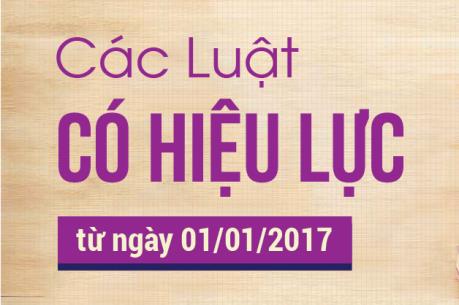 Bộ Luật và Luật có hiệu lực thi hành từ 1/1/2017