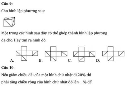 Đề thi ViOlympic cấp quận/huyện khối 5 năm 2016 môn Toán Tiếng Việt