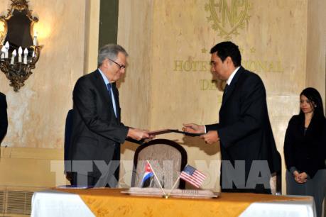 Cuba và Mỹ ký thỏa thuận chống tràn dầu trên biển