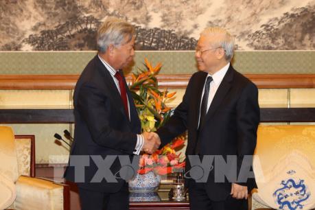 Tổng Bí thư Nguyễn Phú Trọng tiếp lãnh đạo một số doanh nghiệp Trung Quốc